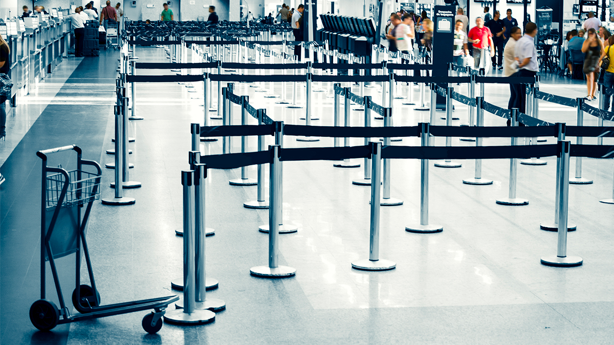 Crowd Control Stanchions for Queuing Area Layout