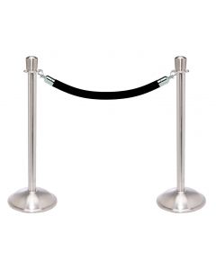 Flat Top Kit w/ Dome Base | 6’L Velour Rope & Receiving Post Included