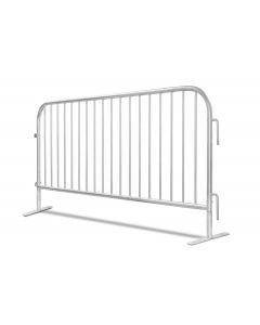 Lightweight Interlocking Metal Barricade 7.5 ft LightGuard S-700 Pre Galvanized Finish Silver Color

