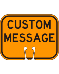 Safety Cone Signs – Single Clip, Orange & White