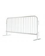 Heavy Duty Interlocking Metal Barricade 8 ft LineGuard S-400 Hot Dip Galvanized Finish Red Color