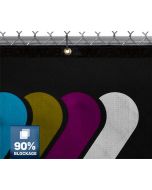 Block 90 Privacy Screen with Logo