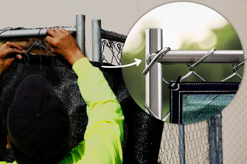 attach privacy screen to fence with zip ties