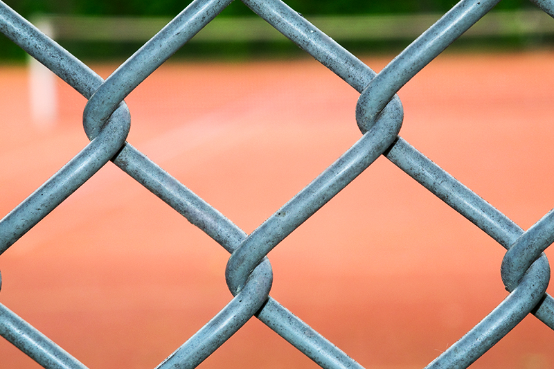 temporary chain-link fence