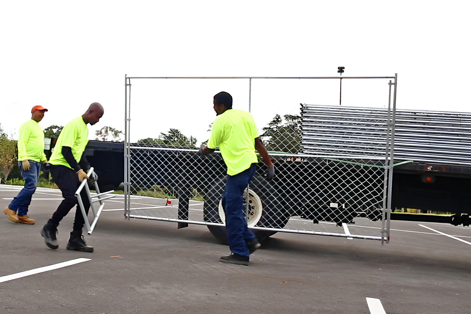 fence rental disassembly