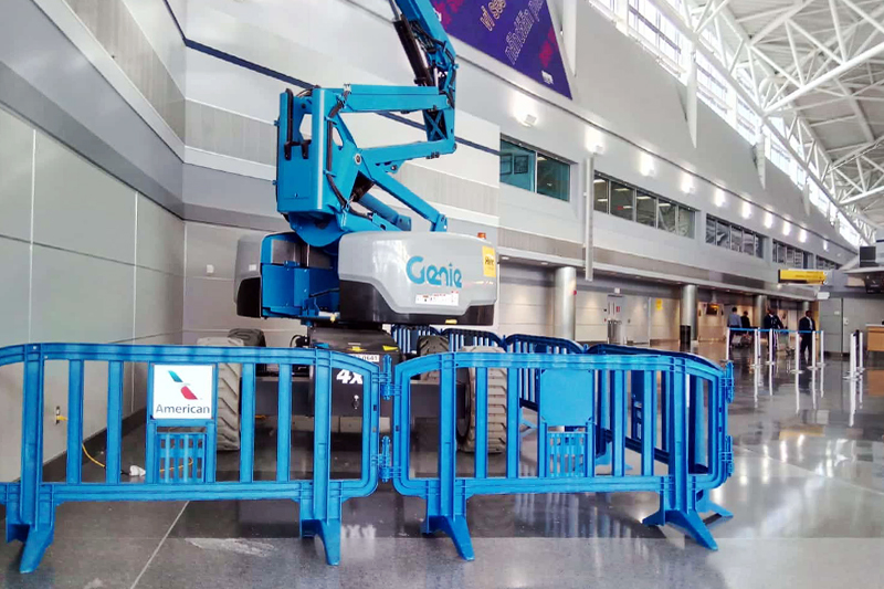 Safety Barricade Colors Blue