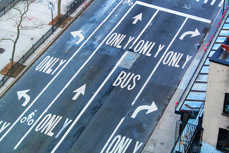 road markings