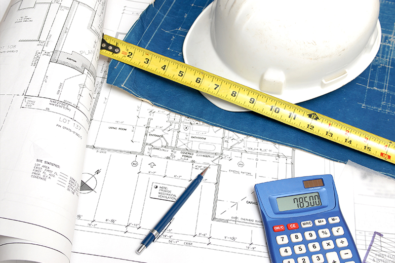 construction plans and equipment