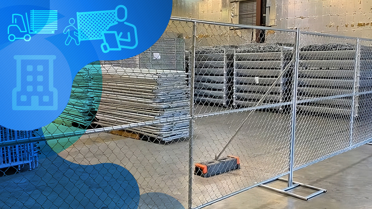 Temporary Fence Bracing for Chain-Link Panel Stability