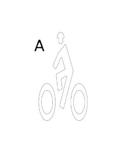 Preformed FHWA Bicycle Rider Symbol