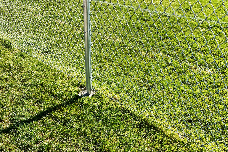 chain-link fence post