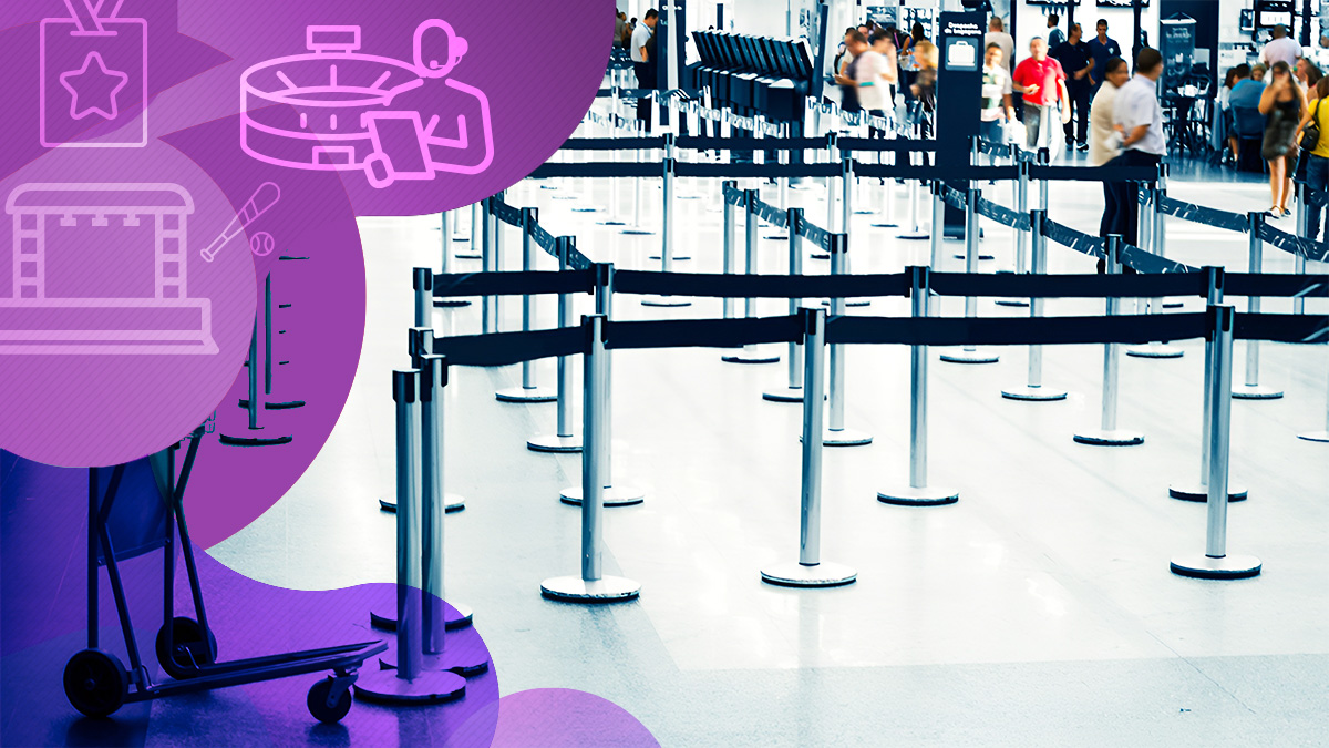 Crowd Control Stanchions for Queuing Area Layout