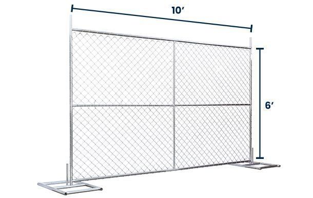 6'x10' Chain-Link Temporary Fence | Versa | SONCO