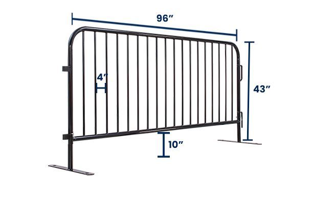 VARIABLE BARRICADE NS  ステラセット 8-ft-metal-barricade-black-