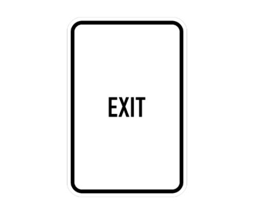 Exit Sign | Size Options | SONCO