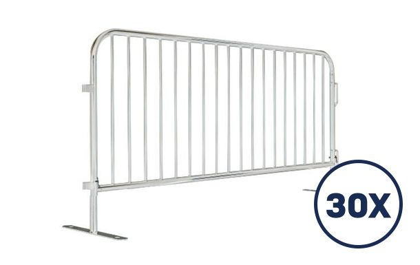 8 ft Metal Barricade Bundle and Storage Rack | SONCO