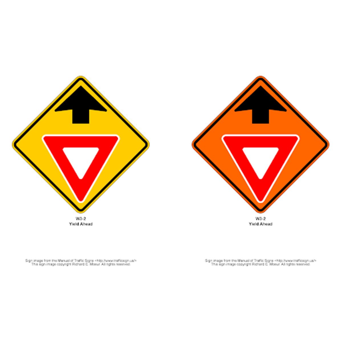 Ttc Yield Sign Warning Yield Sign Ahead