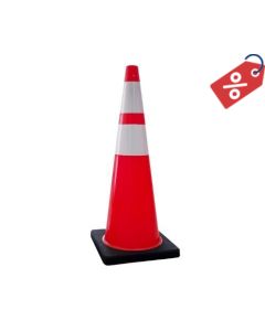 36" Orange Traffic Cone with Black Base