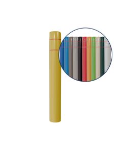 7" x 52” Bollard Cover | Reflective Stripes Options & Flat Top 