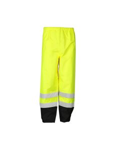 High-Vis Rain Pants with Black Bottoms
