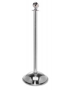 Flat Top Stainless Steel Stanchion Post w/ Dome Base