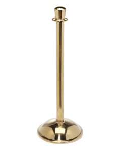 Crown Top Stainless Steel Stanchion Post w/ Dome Base