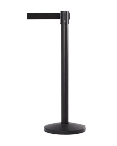 Rolling Base with Black Post & 11'L Belt | Multiple Options Available