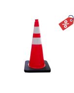 28" Orange Traffic Cone with Black Base