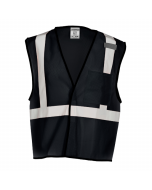 Enhanced Visibility Black Mesh Vest