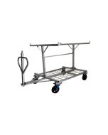 Metal Barricade Cart with Large Wheels