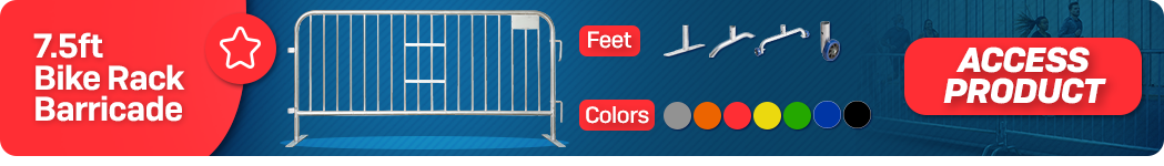 7.5 Bike Rack Barricade Color Options