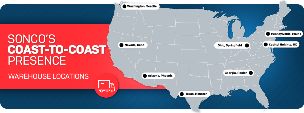 SONCO warehouses locations