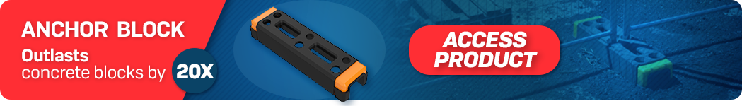 anchor block chain link security fence stabilizer