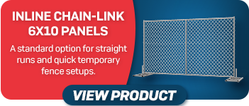 inline chain link fence panel 6x10