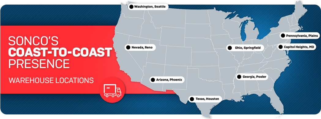 construction types sonco warehouses location