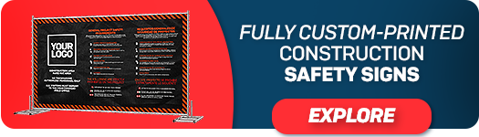 fully custom safety sign construction fence screen