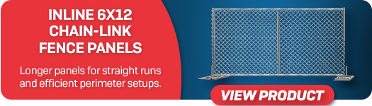 inline chain link fence panel 6x12