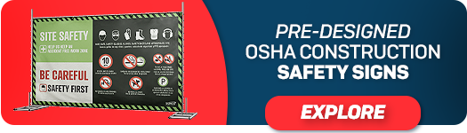 construction safety sign screen product