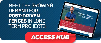 post-driven fence for site services resource center