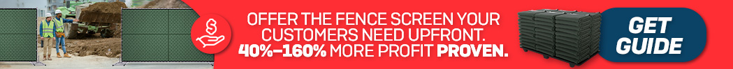 extra profit for site services and rental companies with fence screen