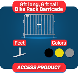 steel bike rack barricade crowd control color options