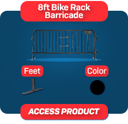steel bike rack barricade crowd control vip black
