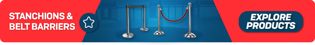 theme park safety stanchions belt barriers control crowd management