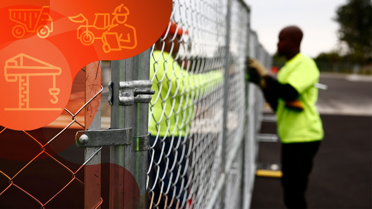 How to Set Up a Temporary Chain-Link Fence Panel 
