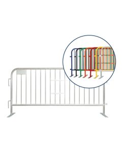 7.5 ft Metal Barricade | Feet Options | Color Options