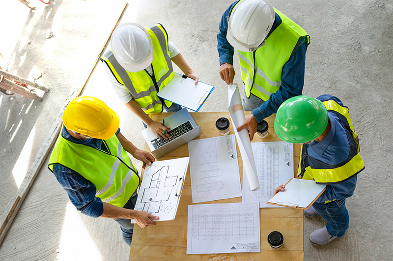 construction workers creating a SOV