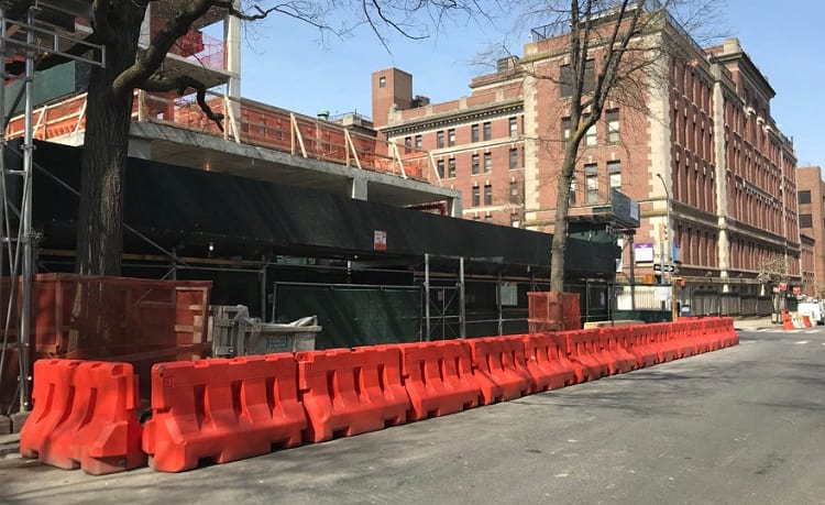 water barriers onsite construction barricade