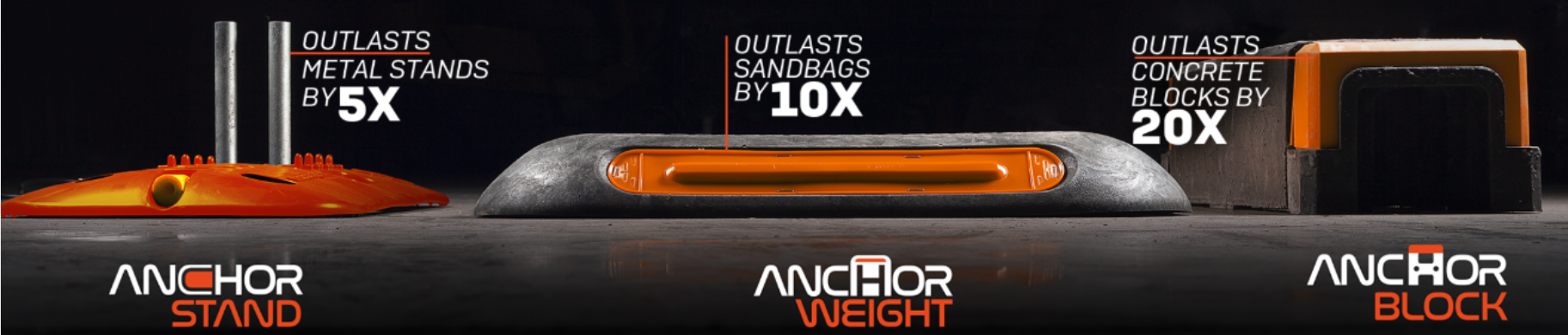anchor bases for efficient temp fence stability